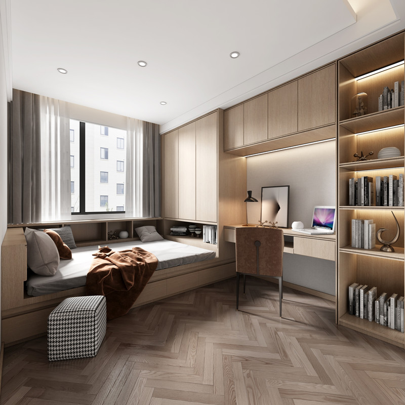 Modern Custom Luxury Open Cloakroom U Shape Wardrobe walk in closet clothes storage furniture set with smart light switch