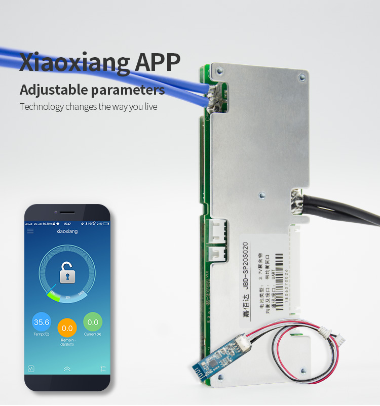 Печатная плата 16s 48v 17s 60v 20s 72v 60a bms с bluetooth APP smart bms для ПК и связи UART/RS485