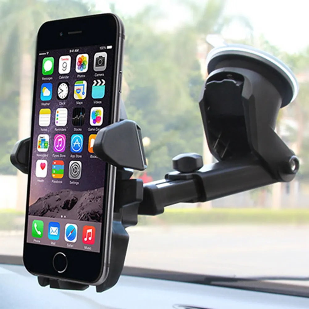 Car Phone Holder 360 Degree Mount car phone mount with Extendable Arm for iPhone holder