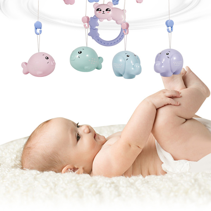 C'dear Electric Smart Battery Musical Hanging Sonajero Bebe Crochet Bunny Soft Rattle Ball Socks Crib Bed Bell Toy Baby Mobiles