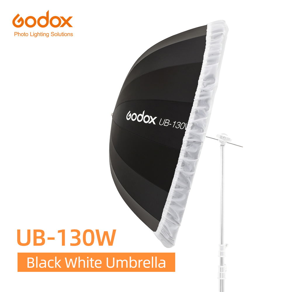 Godox UB-130W 51in 130 см параболический черный белый отражающий зонт студийный свет зонт с черным серебристый крышка диффузора ткань
