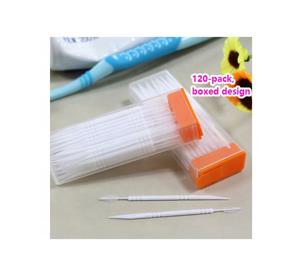 ST10485-120pcs пластиковые 2-полосная стоматологических выбирает зубов, множество цветов на выбор + для чистки межзубных пространств