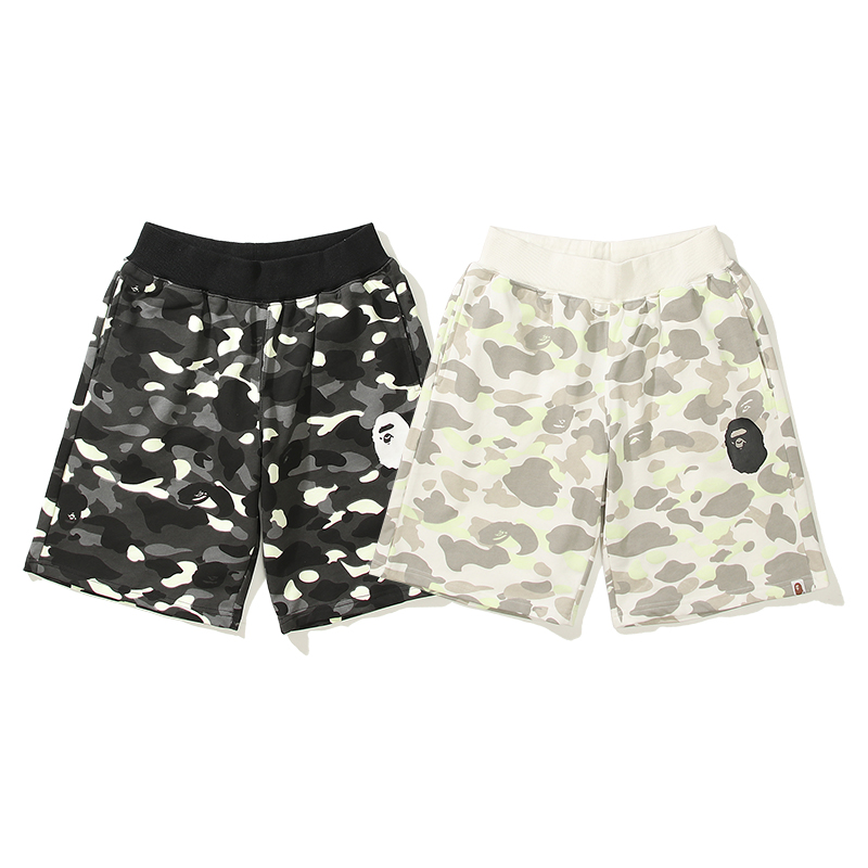 Оптовая продажа, высококачественные мужские шорты BAPE с камуфляжным принтом, хлопковые спортивные шорты BAPE