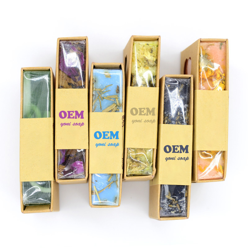 Private Homemade Handmade Label Bulk Marble Steam Flowers Passion Cleaning Organic Yoni Bar Soap