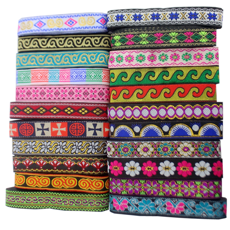2cm wide african lace fabric dress Ribbon lace 2cm embroidered jacquard ribbon ,custom ribbon