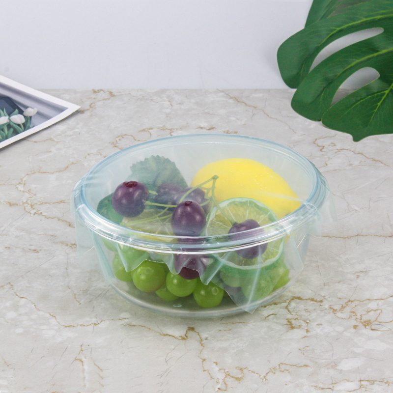 Eco-friendly Reusable Stretch Cling Film Transparent Preservative Grade Silicone Food Wrap