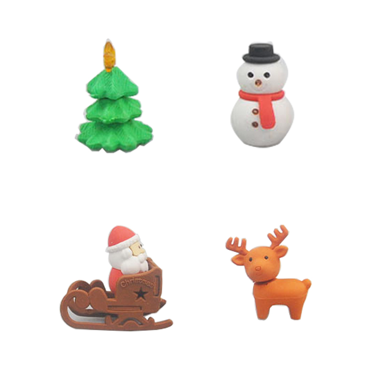 Christmas Stationery Gift Ecofriendly Creative Animal Shaped Fun Erasers For Kids