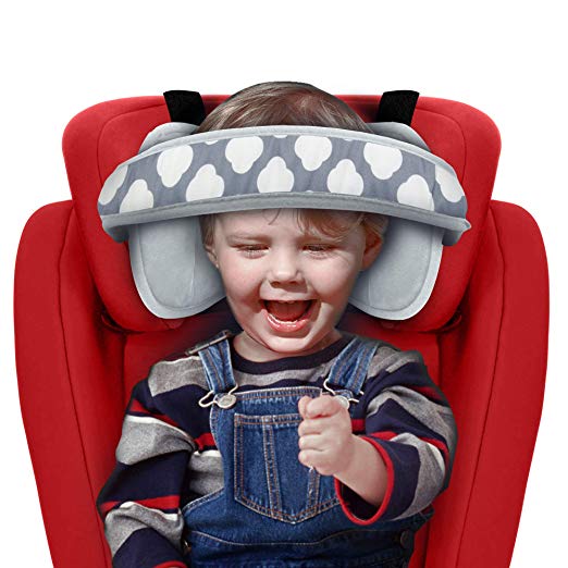 Car seat with adjustable head and car neck to relieve baby neck support belt