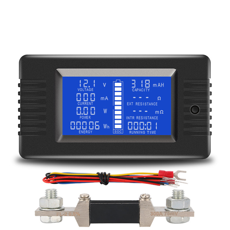 Peacefair PZEM-015 0-200V 300A разряда сопротивление внутреннее сопротивление Емкость Амперметр Анализатор качества электроэнергии постоянного тока батареи энергии метр