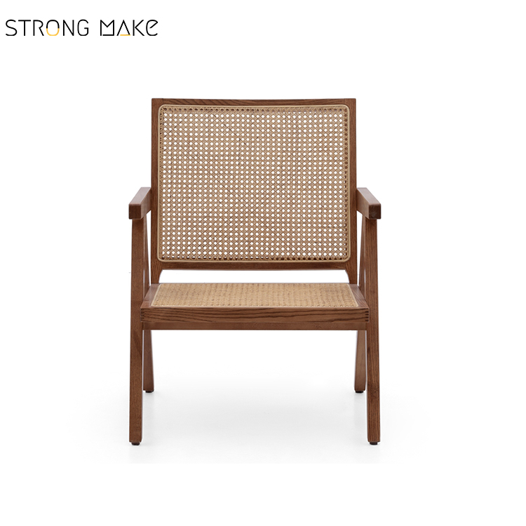 Ming style walnut color brown leisure chair for coffee shop use couch chair