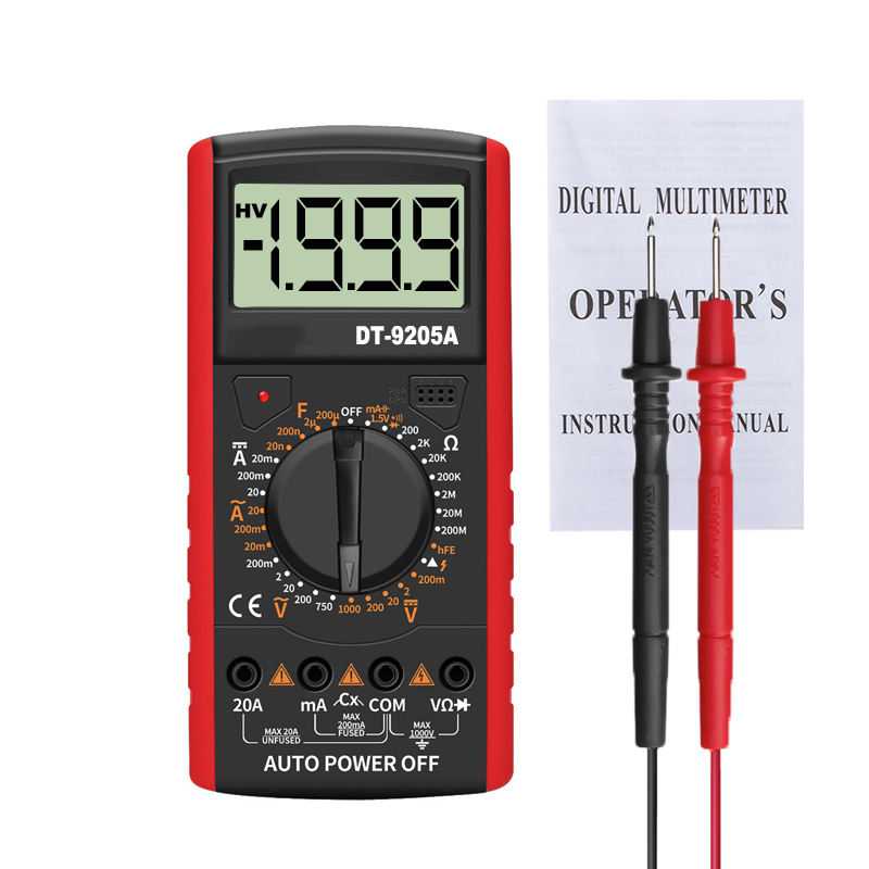 Оптовая продажа DT9205A цифровой электронный ЖК-дисплей Вольтметр Амперметр Ом Вольтметр переменного тока в постоянный ток короткого замыкания зуммер мультиметр тестер