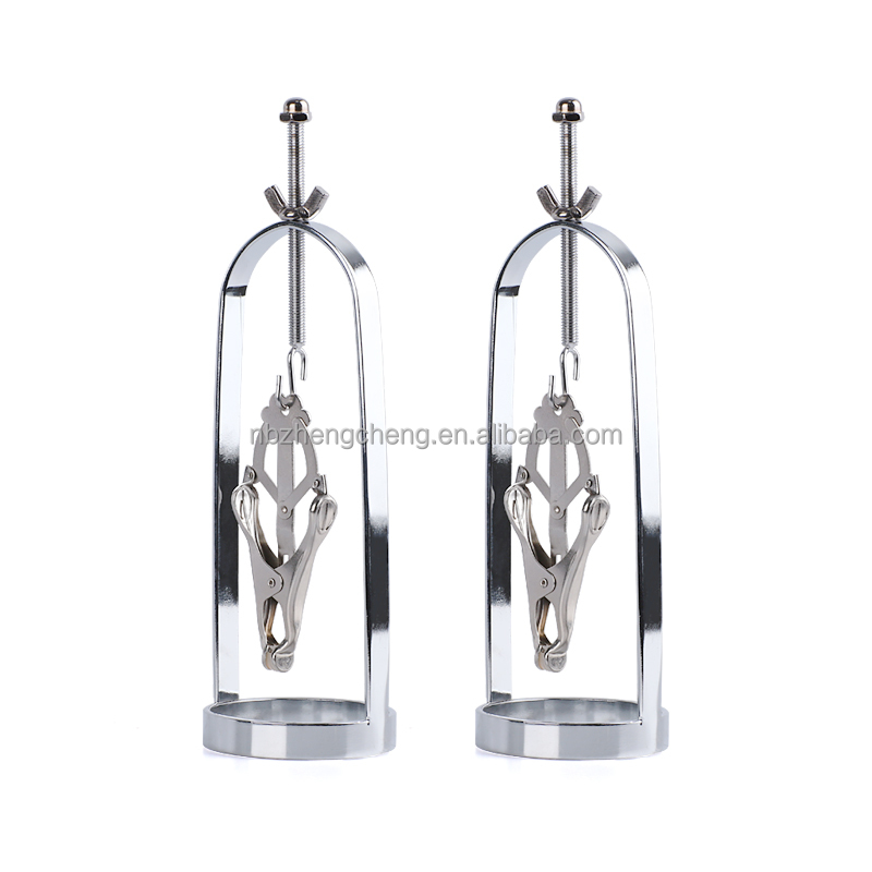 Clover Nipple Clamps Breasts Cage Heavy Duty Flirt Metal Clover Breasts Cage Torture Nipple Clips