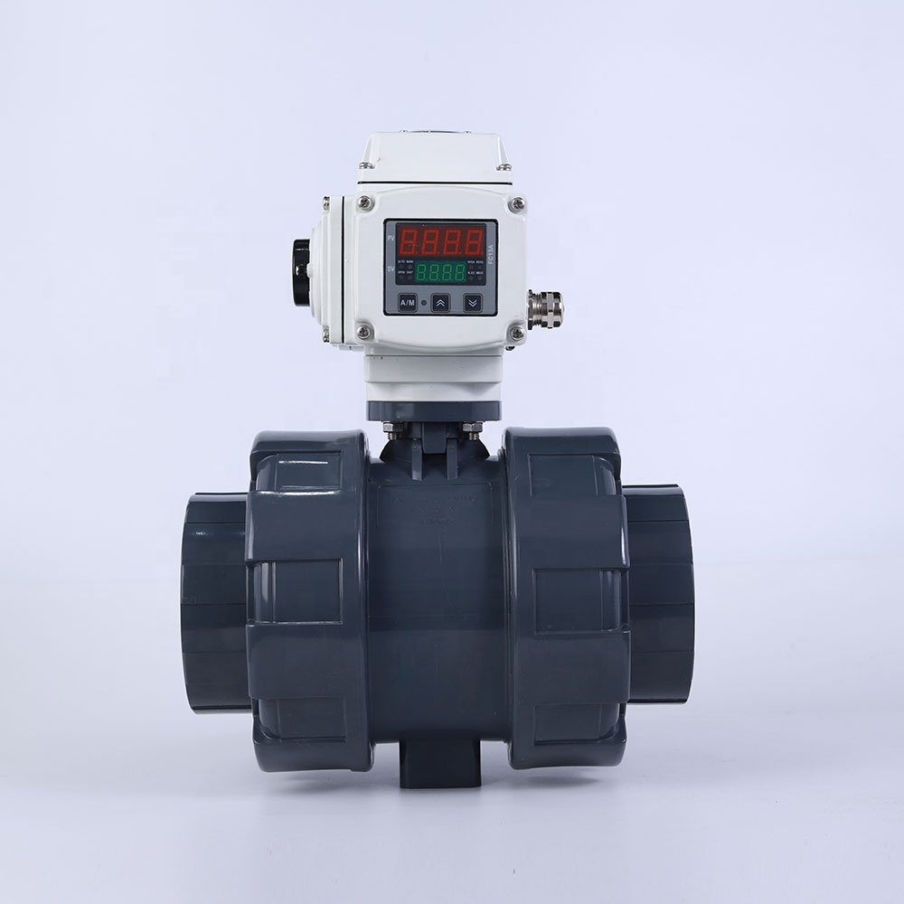 Моторизованный 4-дюймовый 12v DC24 пластмассы привода муфтовый шаровой клапан из ПВХ V тип регулирующего типа