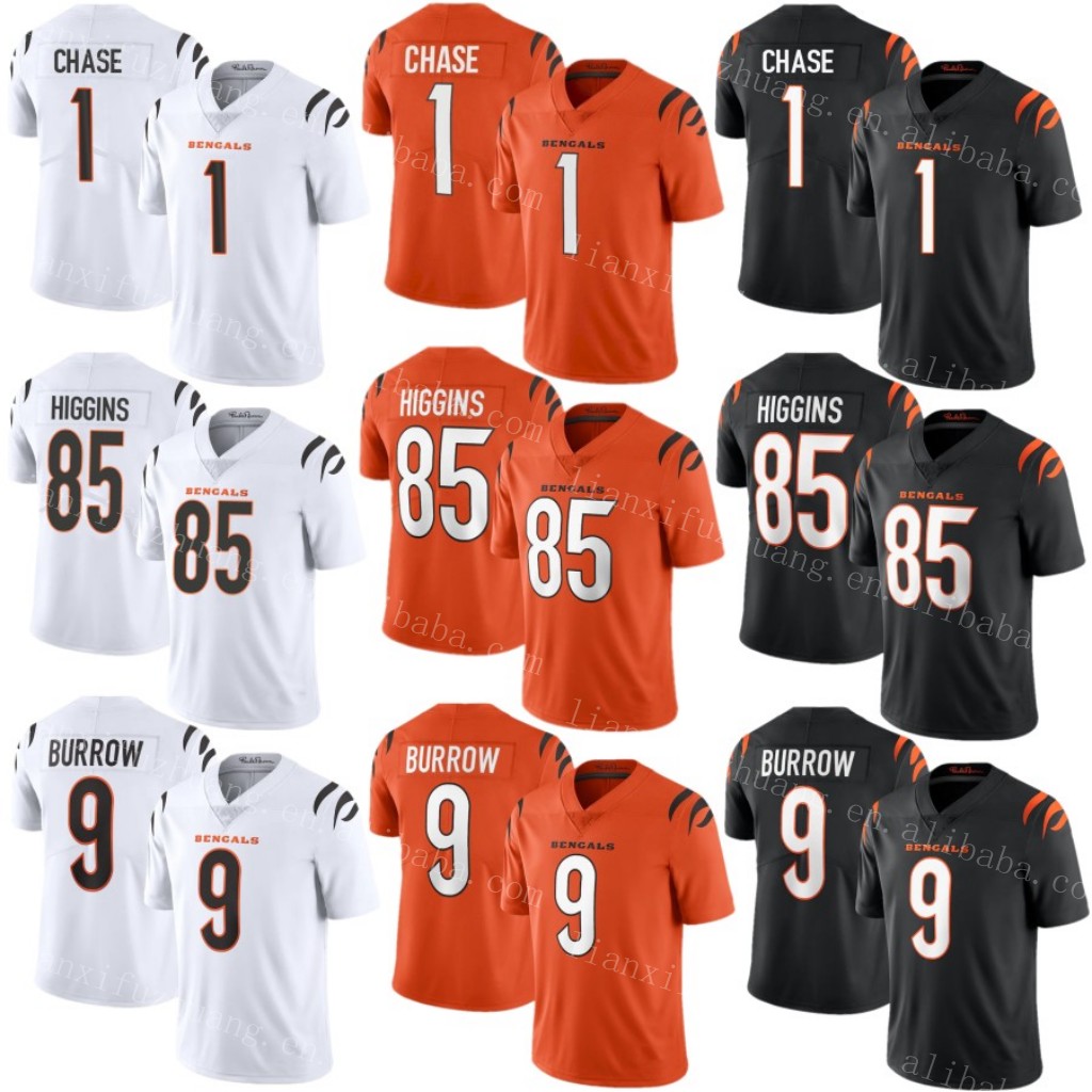 2021 Best Quality New Bengal s Men's #85 Higgins #1 Chase #9 Burrow Stitched Football Jersey