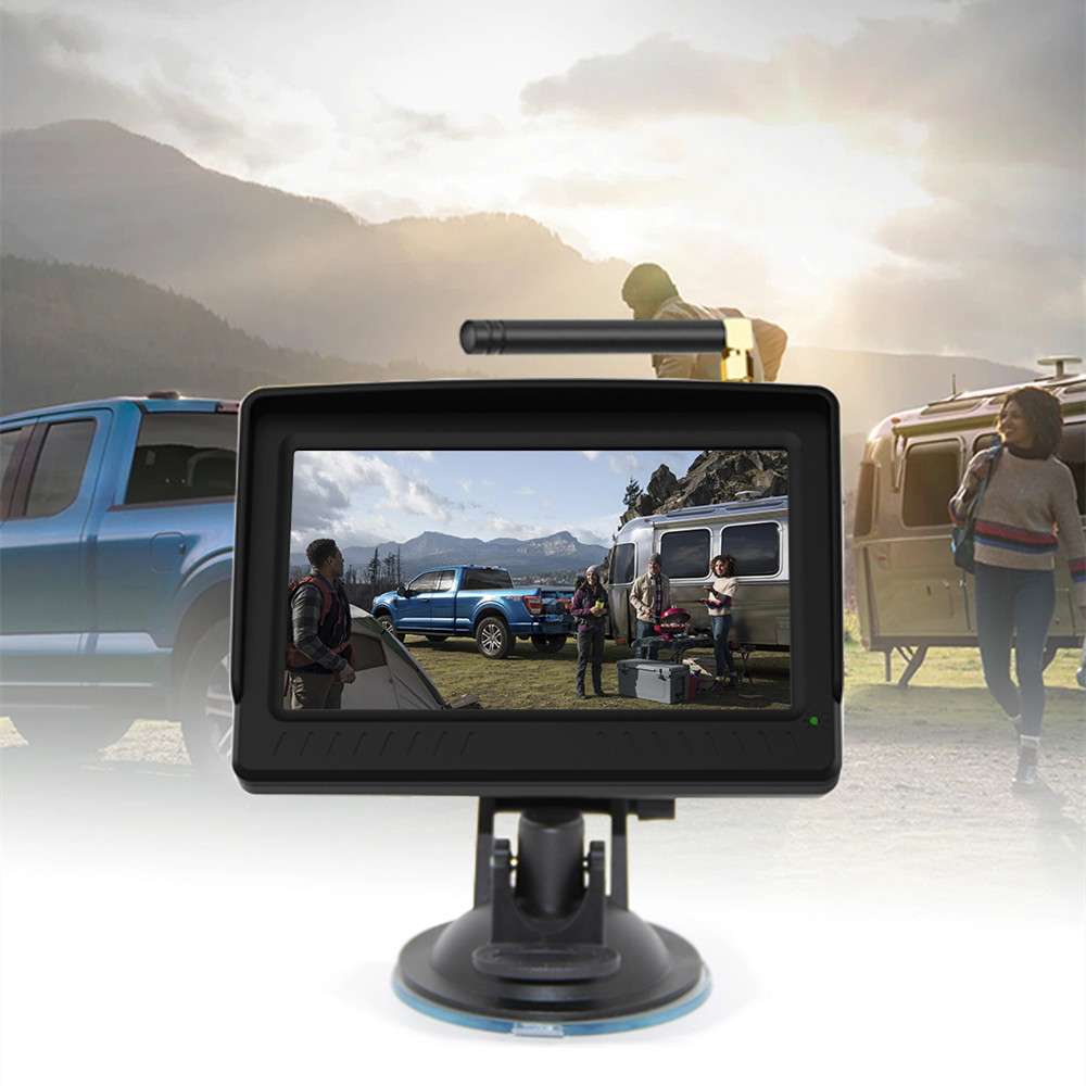 OEM Custom AHD Digital 1080p 720p 2.4G wireless car night vision backup rearview camera 5 inch car monitor system for car