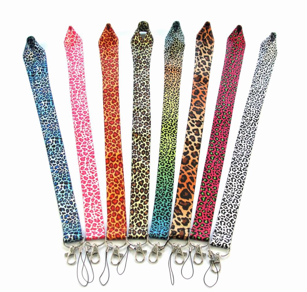 Browm/розовый/черный/белый Leopard Key Lanyard Cheetah ID Знак Держатели животных телефон средства ухода за кожей шеи бретели для нижнего белья с