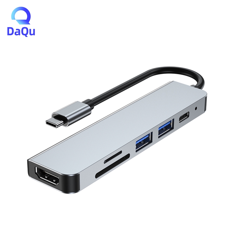 6 в 1 Тип C концентратор портов удлинитель USB 3,0 TF/SD кард-ридер 85 Вт DC адаптер зарядного устройства для мобильного телефона Ноутбук