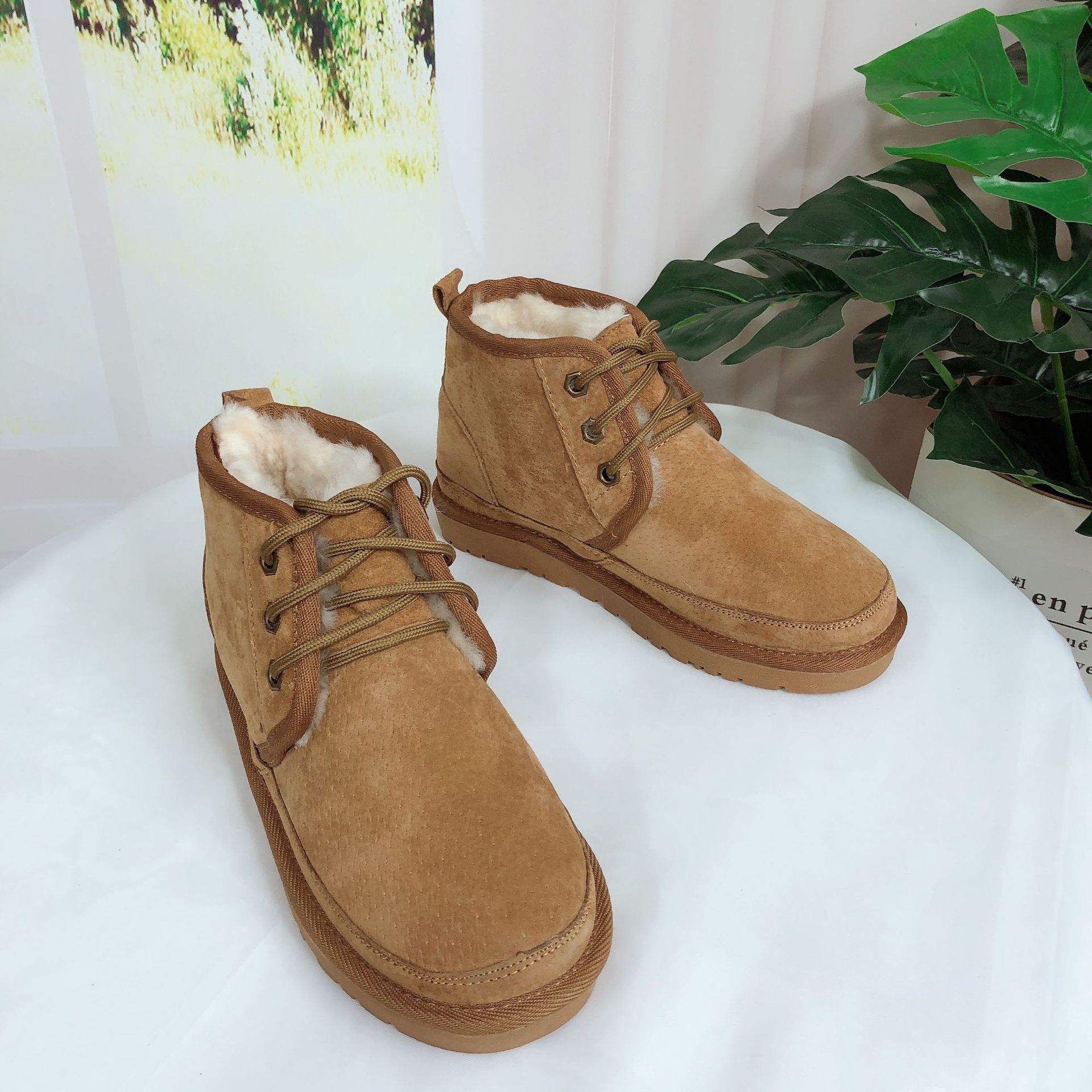 Wholesale Winter Women's Snow Boots Ankle Women Shoes Bow Girls Lady Designer Luxury Uggly Short Fluff bows Boots for Women