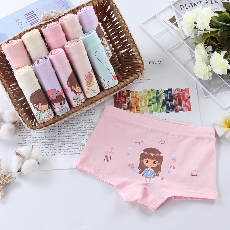 Children's Underwear Girls' Cotton Boyshorts Infants Baby Children's Four-Corner Leggings Underwear Four-Pack