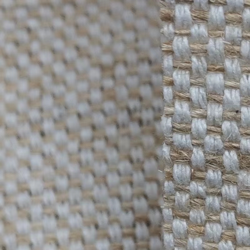 Free Sample 100% Polyester linen look upholstery fabric waterproof linen upholstery fabric for sofa