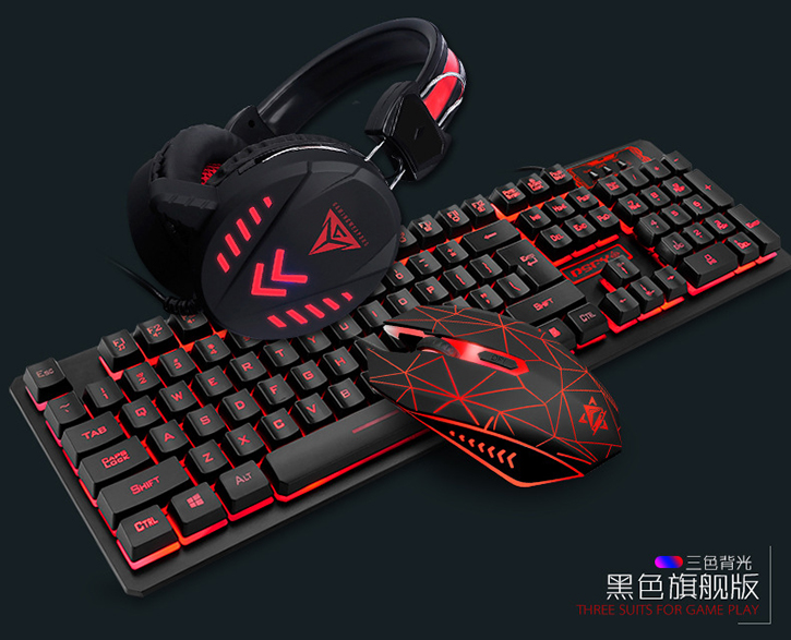 Игровой набор, набор для игрового ПК, гарнитура, наушники, клавиатура и мышь