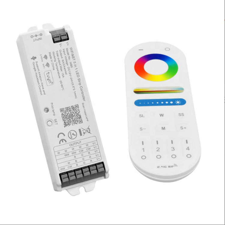 Умное освещение 5 в 1 RGB + CCT беспроводной диммер Сенсорное дистанционное управление групповым управлением RF Tuya светодиодный экран контроллер