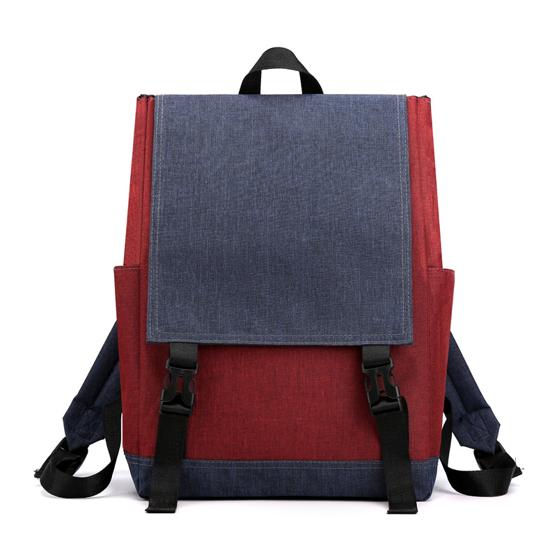 Large capacity outdoor wear-resistant backpack youth fashion contrast backpack leisure waterproof business computer bag