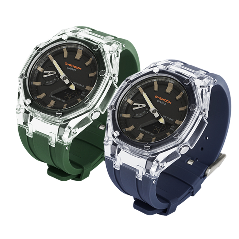 Новое поступление GSHOCK GA-2100 Gen 3 резиновый ремешок прозрачный Кристальный корпус для часов ободок для замены