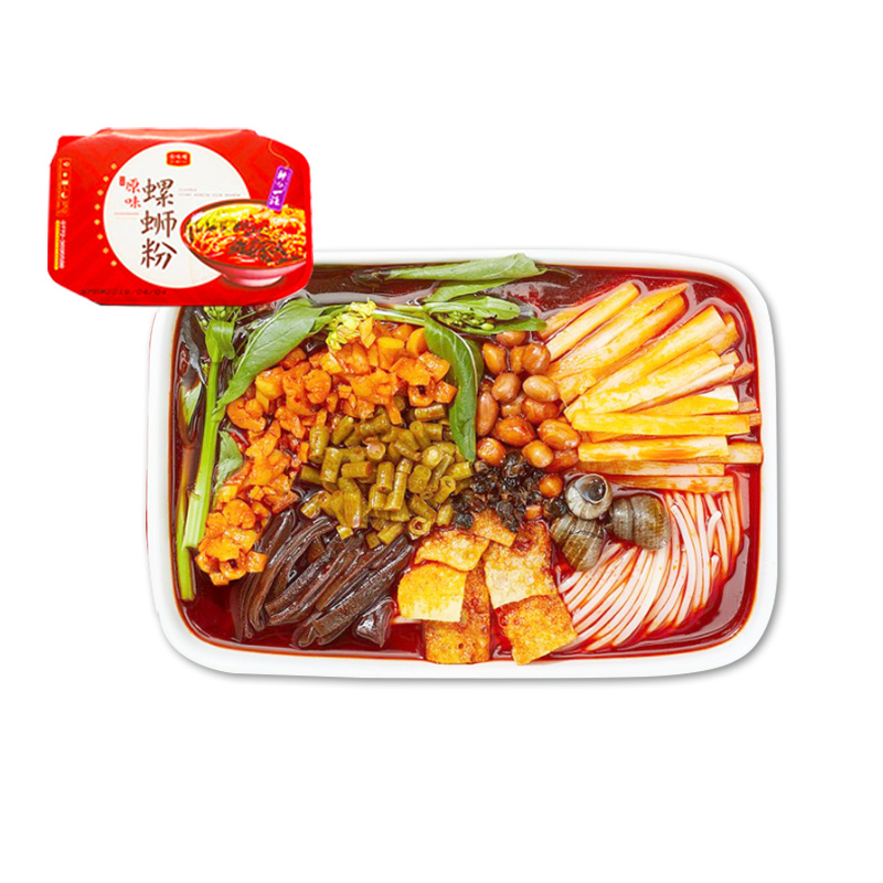 Китайская лапша быстрого приготовления Guangxi Shanyuan Jiaweiluo, САМОНАГРЕВАЮЩАЯСЯ вкусная рисовая лапша luosifen