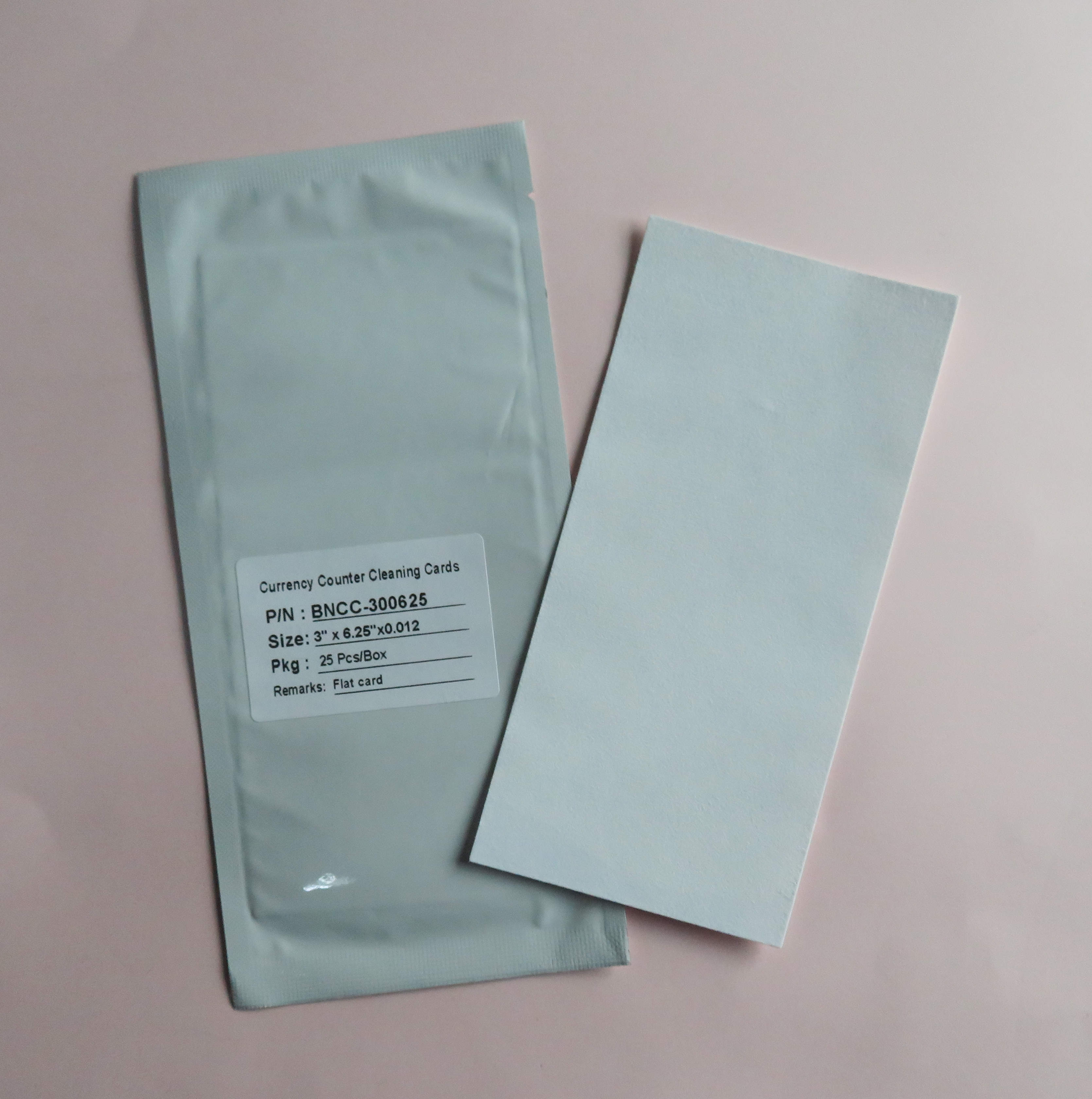 BNCC-300625 150x188mm 99.9% IPA Solution Wet Currency Money Cash Note Counter Bill Flat Cleaning Card for Counting Machine