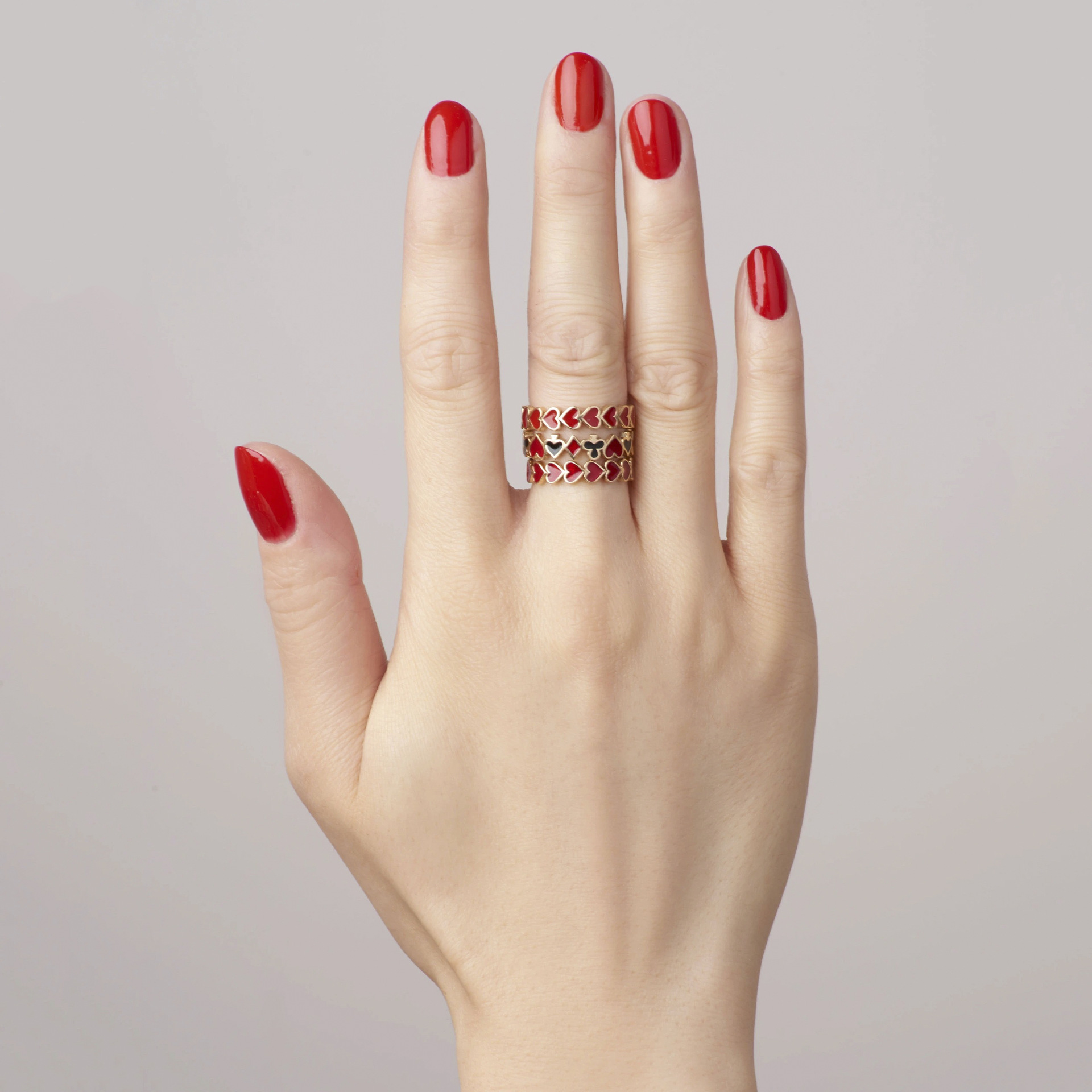 Laodun New Alloy Love Heart Ring for Women Multi Color Peach Heart Ring Exquisite Trend Jewelry Ring