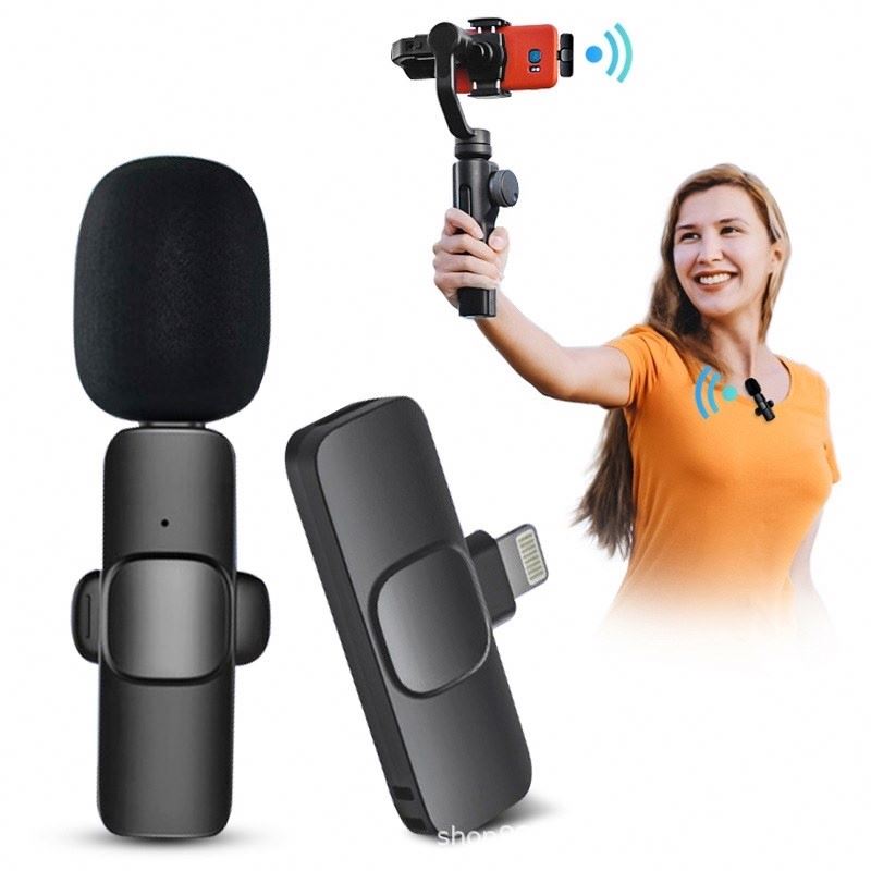 Новый беспроводной микрофон, портативный микрофон для записи аудио и видео для игр в реальном времени, мобильного телефона, камеры
