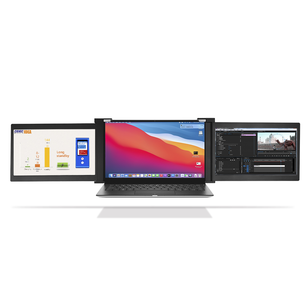 IPS 1080P HDR Расширенная рабочая станция FHD Портативная радиостанция triscreen для ноутбука