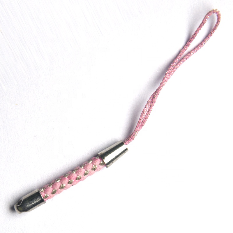 Custom Various Color Phone Strap Metal Wire Nylon Woven Belt Mobile Phone Lanyard