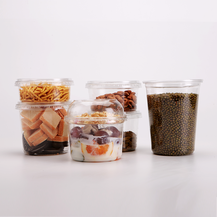 Hot Sale Deli Containers Plastic Food Container Plastic Candy Box Fruit Box Snack Cup 24 oz Plastic Salad Bowl