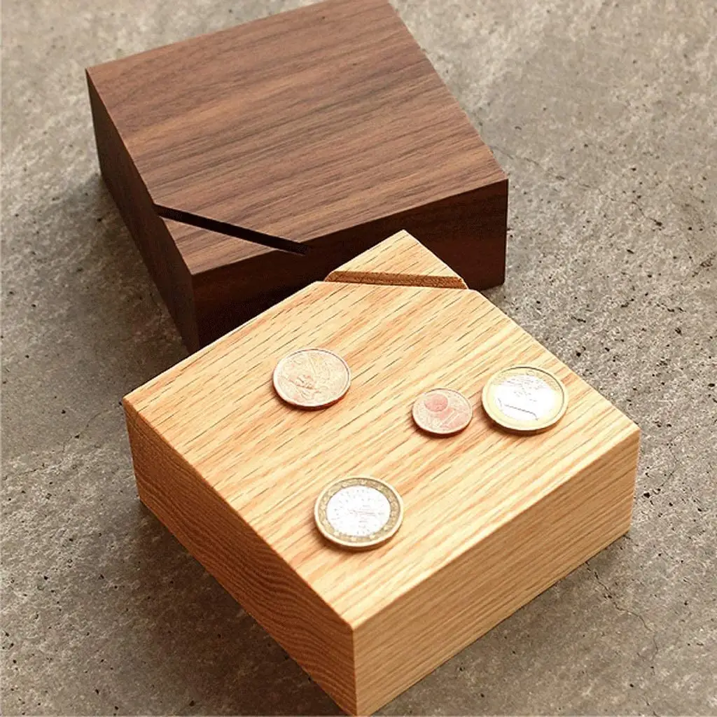 Custom Premium Money Saving Box Home Decor Wooden Coin Box
