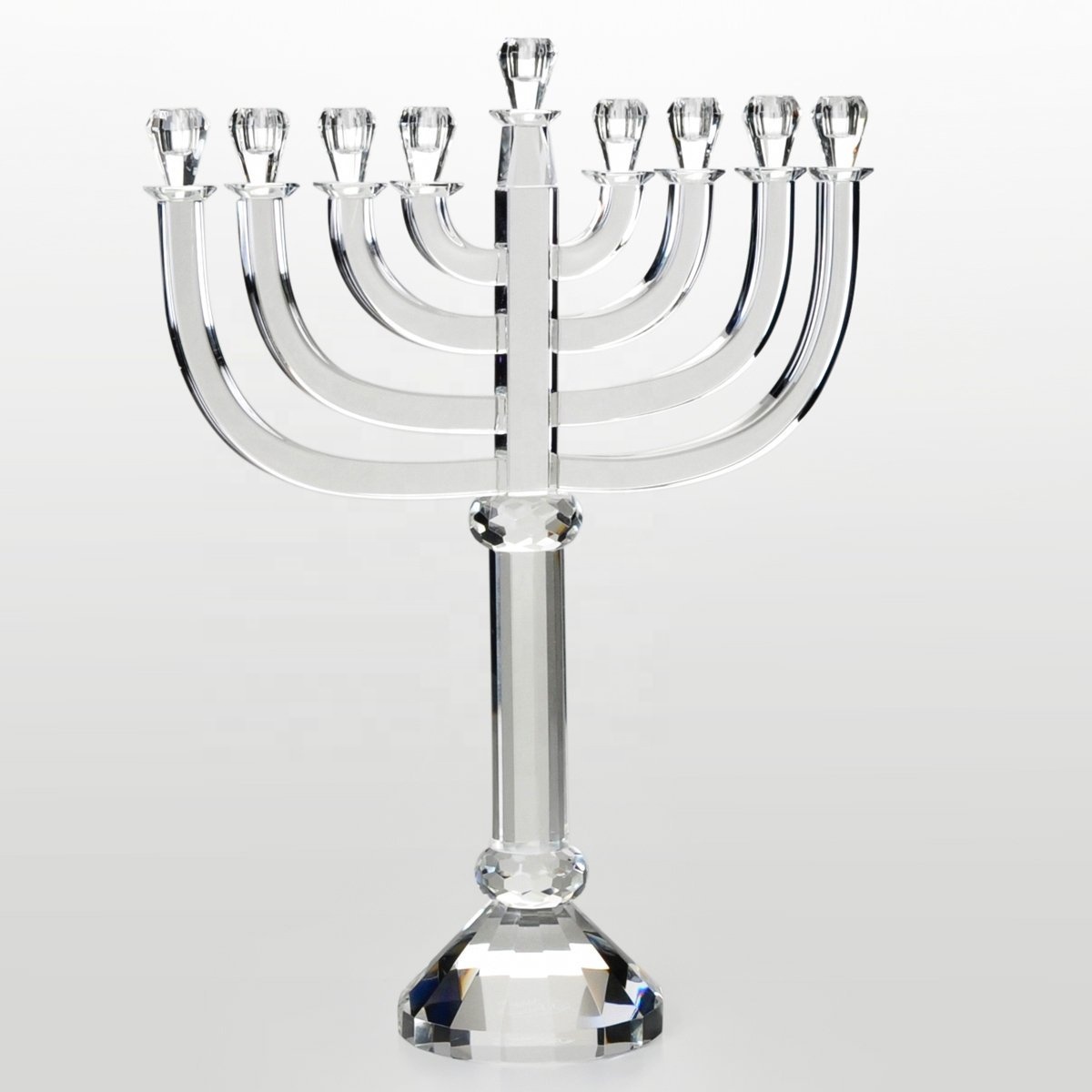 MH-ZT0054 9 хрустальных подсвечников menorah, хрустальные подсвечники hanukka, центральные части
