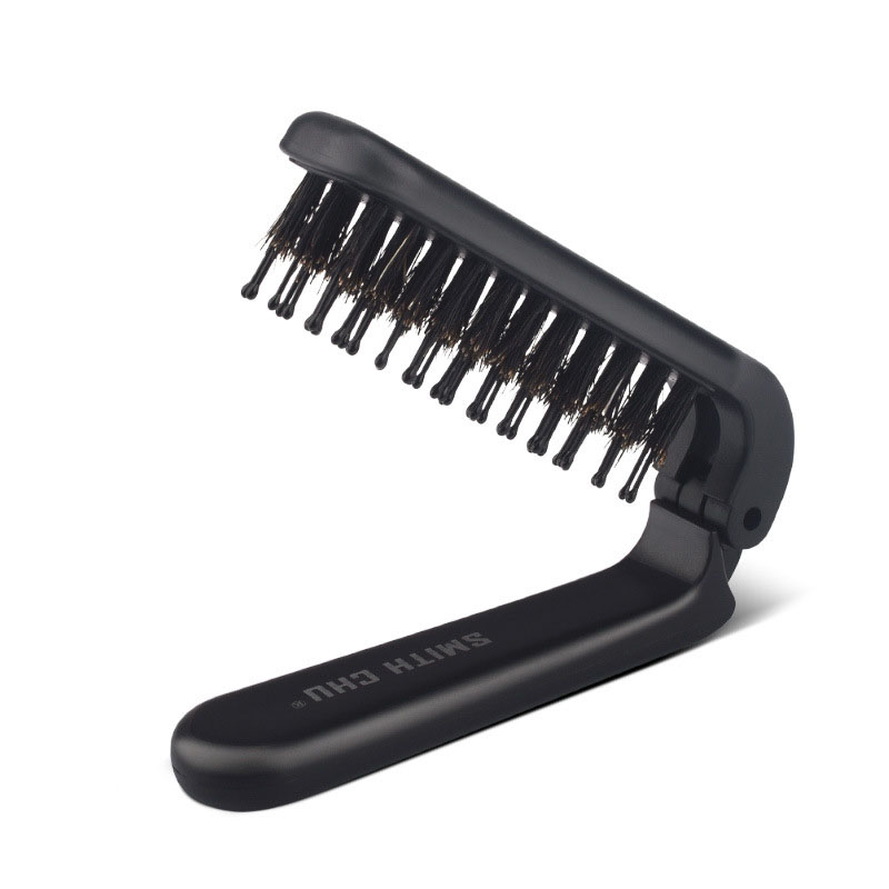 Wholesale Custom Logo Wooden 100% Boar Bristle Beard Hair Brush Curved For Folding