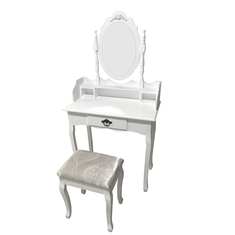 K&B cheap fashion modern style simple dressing table with mirror and stool