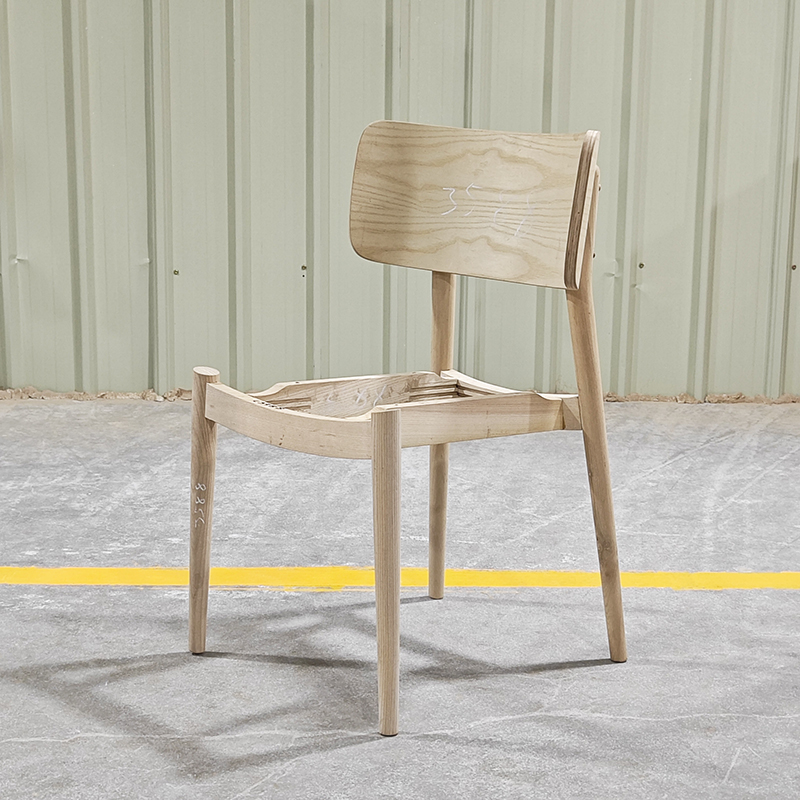 Furniture China Scandinavian Style Unfinished Wood no paint no fabrics wooden Chair Frame for Dining Furniture