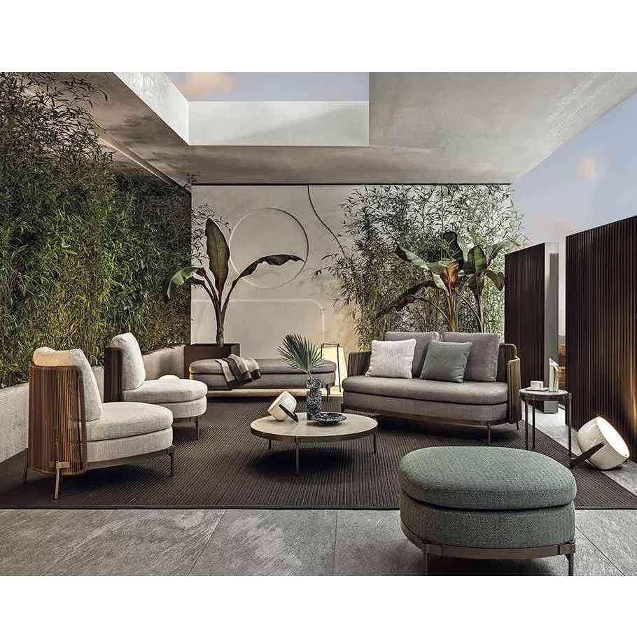 Living room royal outdoor furniture patio sofa set - Wicker rattan outdoor garden furniture sofa set