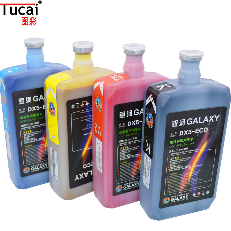 Чернила roland mimaki mutoh Galaxy, чернила для внутренних и наружных эко-растворителей для печатающей головки Epson dx5