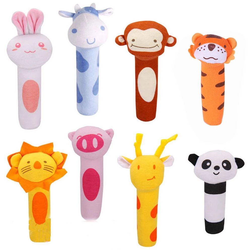 Baby Classic Toys Animal Handbells Developmental Kids Baby Soft Toys
