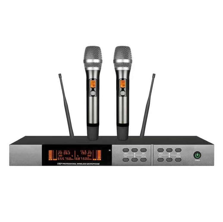 Professional Wireless Vocal Microphone Set 2 Ultra-high Frequency Dynamic Handheld Wireless Microphones Guangzhou 3kg RR 1years