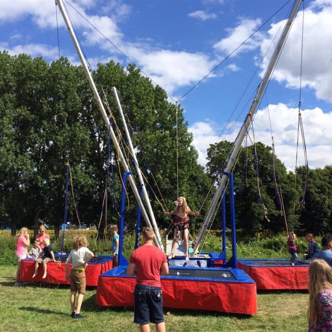Professional Hot Sale Trailer Mounted 4 In 1 jumping bungee trampoline