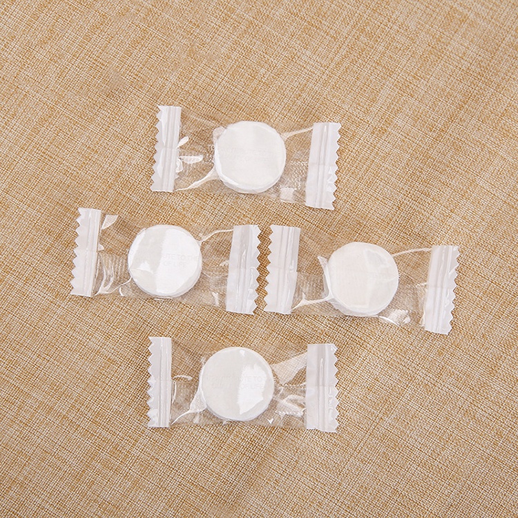 200 Pieces Mini Portable Cotton Coin Tissue Towel For Travel White Soft Nonwoven Biodegradable Disposable Compressed Towels