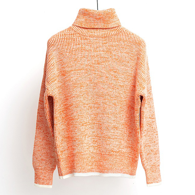 Winter Factory Women's Turtleneck Knitted Pullover Sweater Women Turtle Neck Kniting Clothing