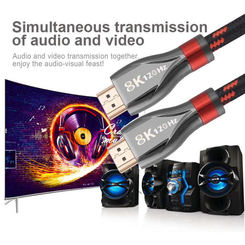 8K HDMI 60 Гц разрешение с 4K поддержка HDR TDR 48 Гбит/с Ультра высокоскоростной 2,1 HDMI кабель