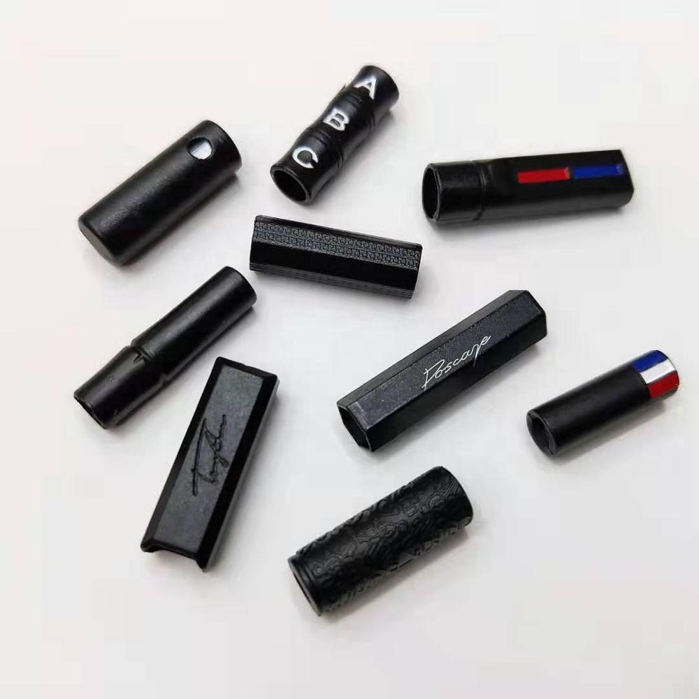 Черный металл drawcord конец drawstring советы для одежды