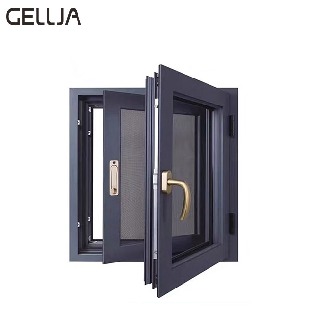 Modern Sliding Aluminium Casement Windows with Stainless Steel Mosquito Nets Contemporary Exterior Doors and Windows